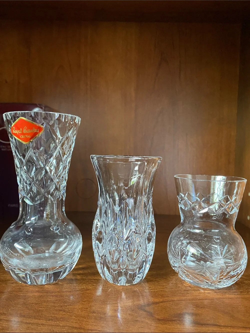Vintage miniature crystal vases 3,